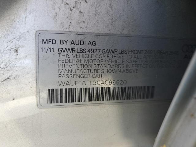 Photo 10 from auction – 2012 AUDI A4 PREMIUM with VIN WAUFFAFL3CA095620
