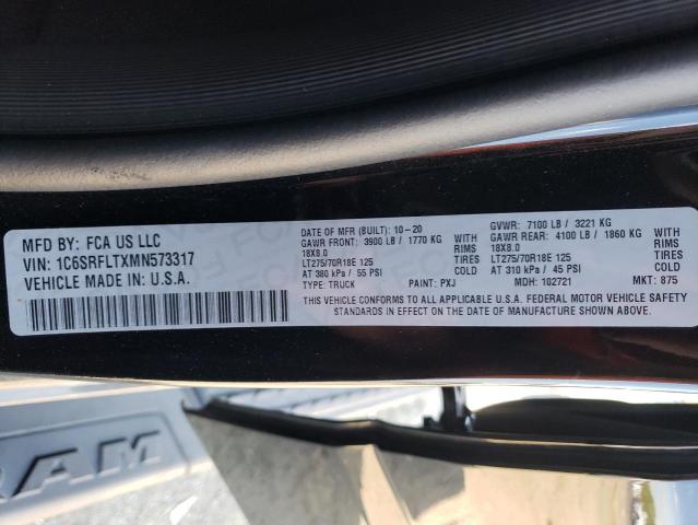 Photo 10 from auction – 2021 RAM 1500 REBEL with VIN 1C6SRFLTXMN573317