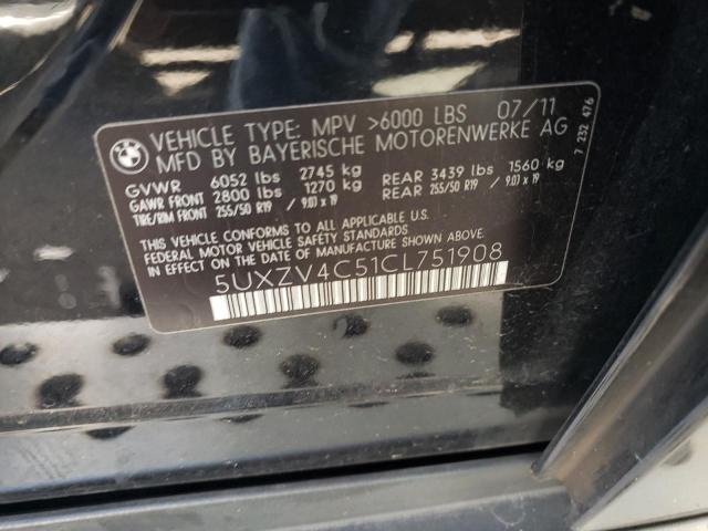 Foto 10 de la subasta – 2012 BMW X5 XDRIVE3 con VIN 5UXZV4C51CL751908