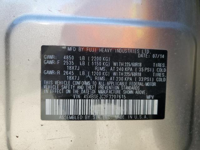 Photo 10 from auction – 2015 SUBARU OUTBACK 3. with VIN 4S4BSEJC2F3207615