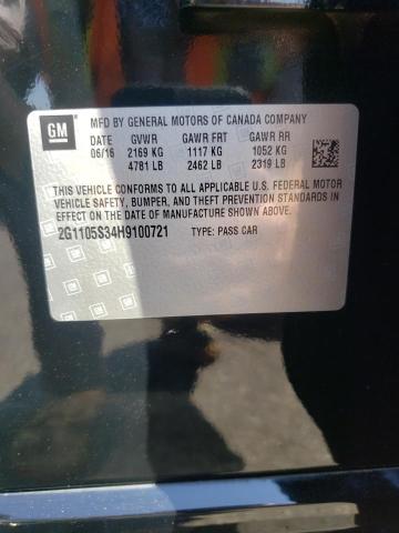 Photo 10 from auction – 2017 CHEVROLET IMPALA LT with VIN 2G1105S34H9100721