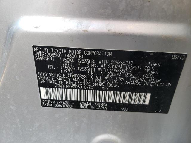 Photo 10 from auction – 2013 TOYOTA RAV4 XLE with VIN JTMRFREV2D5010780