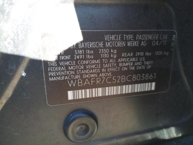 Photo 10 from auction – 2011 BMW 535 I with VIN WBAFR7C52BC803861