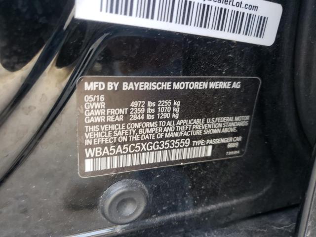 Photo 10 from auction – 2016 BMW 528 I with VIN WBA5A5C5XGG353559