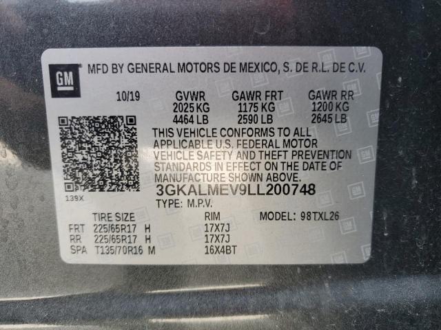 Photo 10 from auction – 2020 GMC TERRAIN SL with VIN 3GKALMEV9LL200748