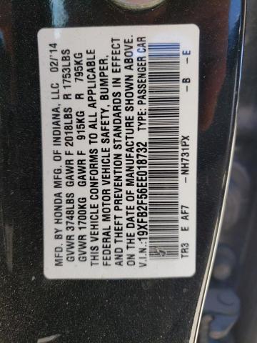 Photo 10 from auction – 2014 HONDA CIVIC LX with VIN 19XFB2F56EE018732