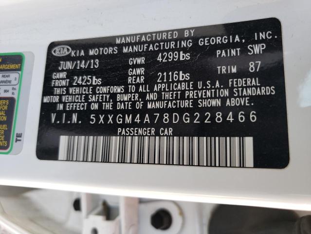 Photo 10 from auction – 2013 KIA OPTIMA LX with VIN 5XXGM4A78DG228466