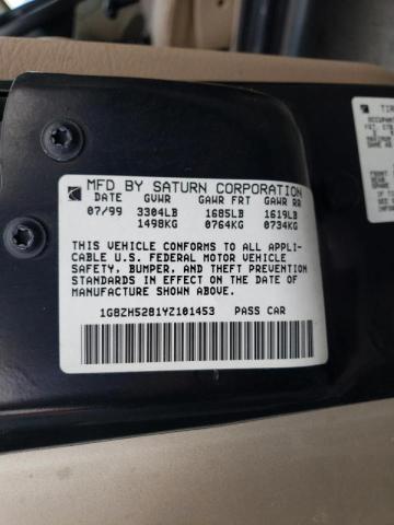 Photo 10 from auction – 2000 SATURN SL1 with VIN 1G8ZH5281YZ101453