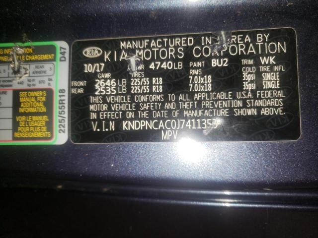 Photo 10 from auction – 2018 KIA SPORTAGE E with VIN KNDPNCAC0J7411353