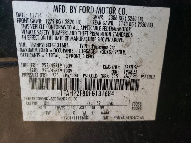 Photo 10 from auction – 2015 FORD TAURUS LIM with VIN 1FAHP2F80FG131684