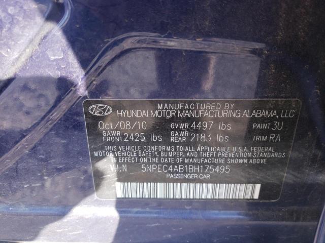 Photo 10 from auction – 2011 HYUNDAI SONATA SE with VIN 5NPEC4AB1BH175495