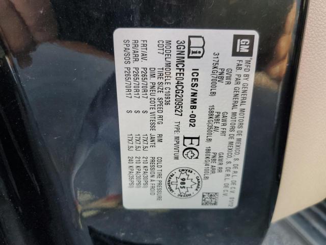 Photo 10 from auction – 2012 CHEVROLET AVALANCHE with VIN 3GNMCFE04CG209527