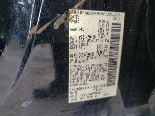 Photo 10 from auction – 2018 NISSAN FRONTIER S with VIN 1N6DD0ER4JN700778