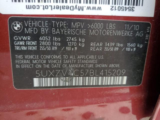 Photo 10 from auction – 2011 BMW X5 XDRIVE3 with VIN 5UXZV4C57BL415209
