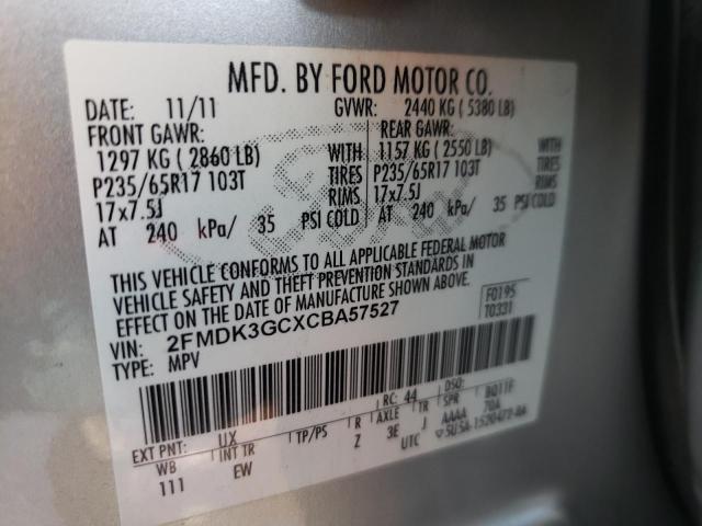 Photo 10 from auction – 2012 FORD EDGE SE with VIN 2FMDK3GCXCBA57527