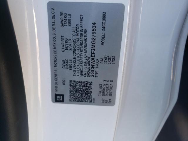 Photo 10 from auction – 2021 CHEVROLET SILVERADO with VIN 3GCNWAEF3MG279534