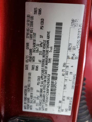 Photo 10 from auction – 2015 FORD F150 SUPER with VIN 1FTEW1C85FKD63032
