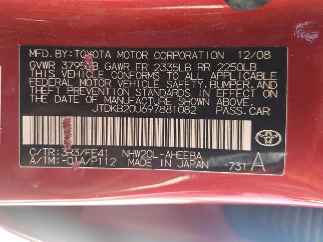 Photo 10 from auction – 2009 TOYOTA PRIUS with VIN JTDKB20U697881082
