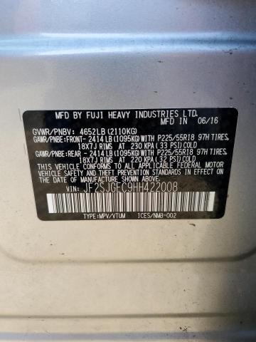 Photo 10 from auction – 2017 SUBARU FORESTER 2 with VIN JF2SJGEC9HH422008