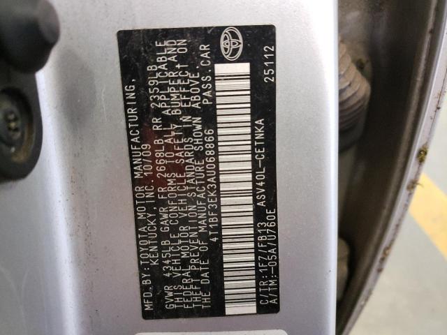Photo 10 from auction – 2010 TOYOTA CAMRY BASE with VIN 4T1BF3EK3AU068866
