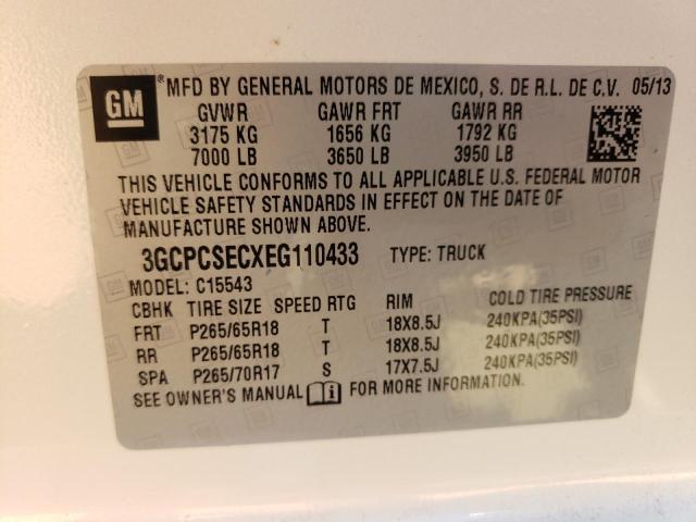 Photo 10 from auction – 2014 CHEVROLET SILVERADO with VIN 3GCPCSECXEG110433