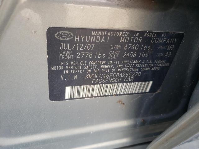 Photo 10 from auction – 2008 HYUNDAI AZERA SE with VIN KMHFC46F68A265270