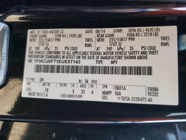 Photo 10 from auction – 2014 FORD ESCAPE S with VIN 1FMCU0F71EUE57143