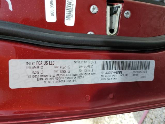 Photo 10 from auction – 2019 DODGE CHARGER R/ with VIN 2C3CDXCT4KH607876