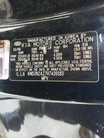 Photo 10 from auction – 2017 KIA SOUL with VIN KNDJN2A27H7439183