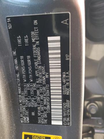 Photo 10 from auction – 2015 TOYOTA HIGHLANDER with VIN 5TDBKRFH5FS094113