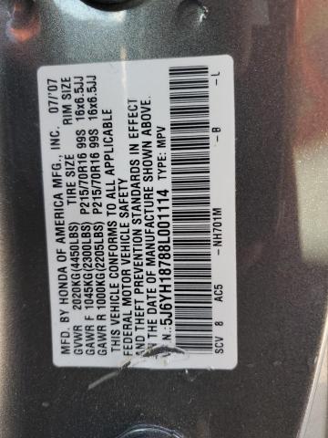 Photo 10 from auction – 2008 HONDA ELEMENT EX with VIN 5J6YH18788L001114