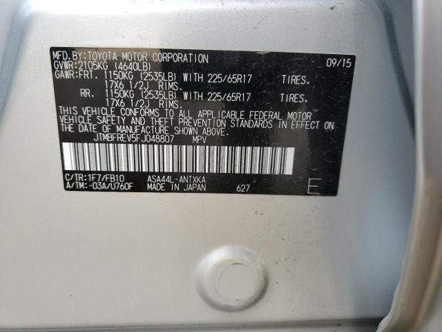 Photo 10 from auction – 2015 TOYOTA RAV4 LE with VIN JTMBFREV5FJ048807