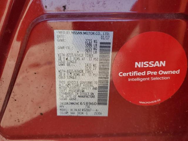 Photo 10 from auction – 2017 NISSAN PATHFINDER with VIN 5N1DR2MM2HC658960