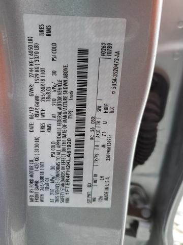 Photo 10 from auction – 2019 FORD RANGER XL with VIN 1FTER4FH2KLA61920