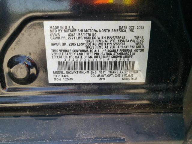 Photo 10 from auction – 2014 MITSUBISHI OUTLANDER with VIN 4A4AP3AU4EE013856