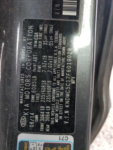 Photo 10 from auction – 2015 KIA SEDONA EX with VIN KNDMC5C17F6019029
