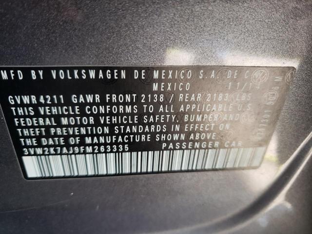 Photo 10 from auction – 2015 VOLKSWAGEN JETTA BASE with VIN 3VW2K7AJ9FM263335