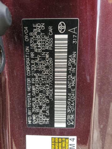Photo 10 from auction – 2005 TOYOTA SCION TC with VIN JTKDE177050020289