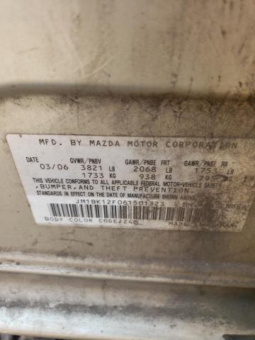 Photo 10 from auction – 2006 MAZDA 3 I with VIN JM1BK12F061501323