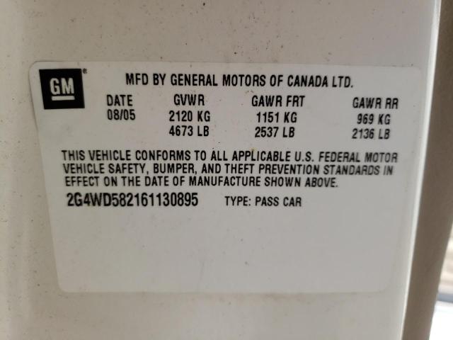 Photo 10 from auction – 2006 BUICK LACROSSE C with VIN 2G4WD582161130895