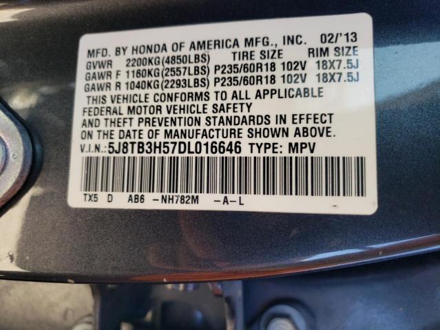 Photo 10 from auction – 2013 ACURA RDX TECHNO with VIN 5J8TB3H57DL016646