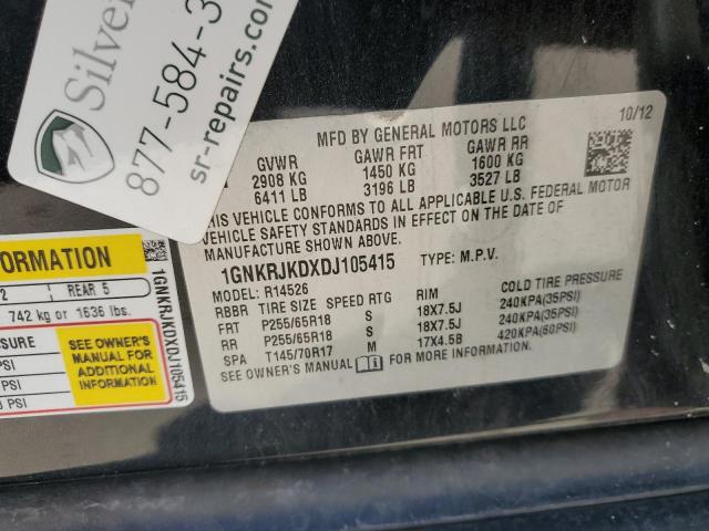 Photo 10 from auction – 2013 CHEVROLET TRAVERSE L with VIN 1GNKRJKDXDJ105415