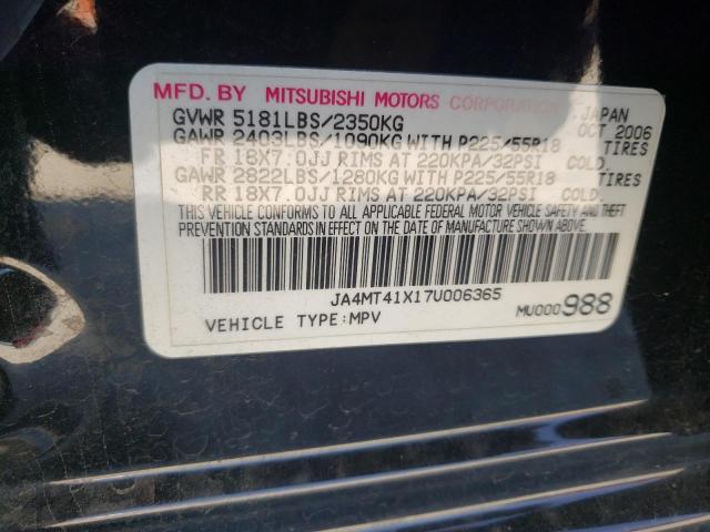 Photo 10 from auction – 2007 MITSUBISHI OUTLANDER with VIN JA4MT41X17U006365