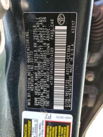 Photo 10 from auction – 2013 TOYOTA CAMRY L with VIN 4T1BF1FKXDU224599