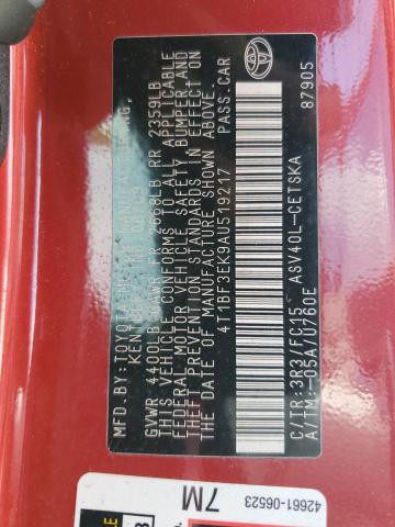 Photo 10 from auction – 2010 TOYOTA CAMRY BASE with VIN 4T1BF3EK9AU519217