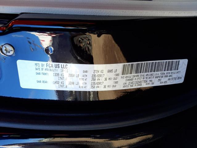 Photo 10 from auction – 2017 CHRYSLER PACIFICA T with VIN 2C4RC1DG2HR577934