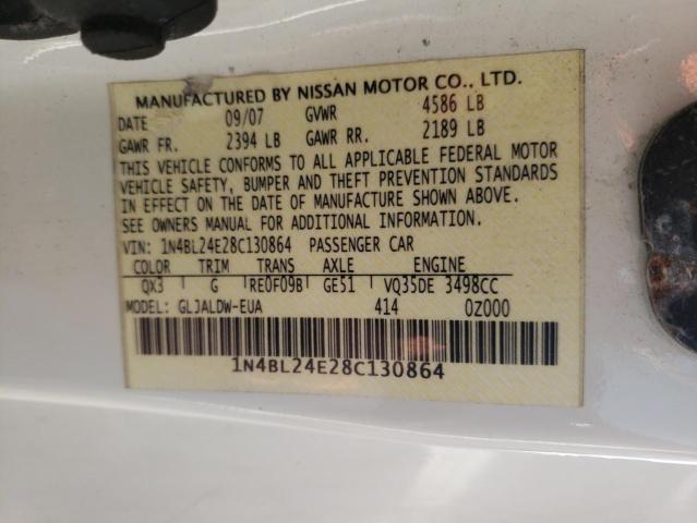 Photo 10 from auction – 2008 NISSAN ALTIMA 3.5 with VIN 1N4BL24E28C130864