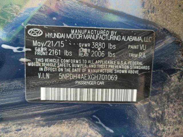 Photo 10 from auction – 2016 HYUNDAI ELANTRA SE with VIN 5NPDH4AEXGH701069