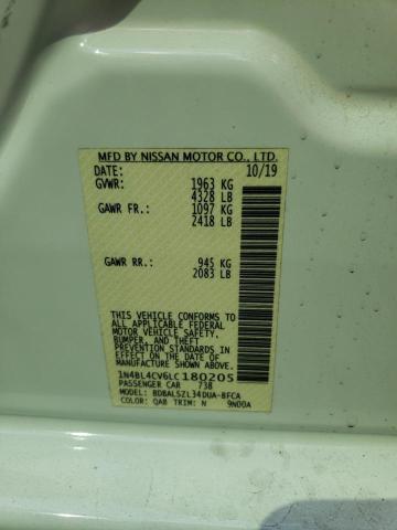 Photo 10 from auction – 2020 NISSAN ALTIMA SR with VIN 1N4BL4CV6LC180205