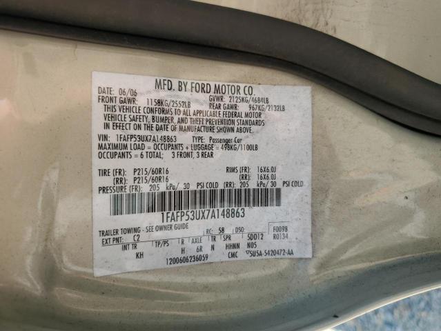 Photo 10 from auction – 2007 FORD TAURUS with VIN 1FAFP53UX7A148863